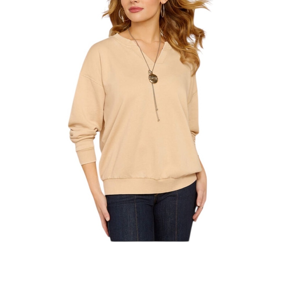 ARIAT WOMENS UNWIND
SWEATSHIRT TANNIN Beige Top sweater sz M